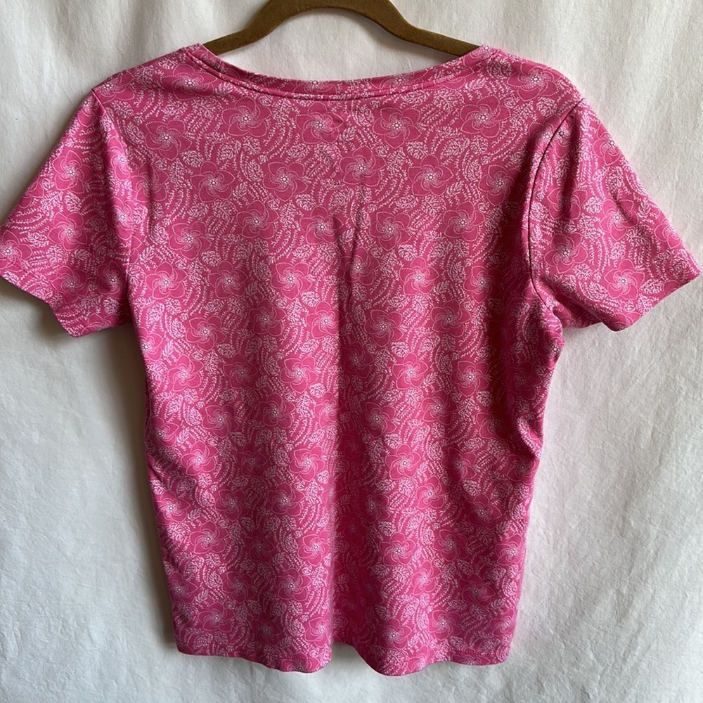 White Stag pink and white cotton top, size L (12–14) - Picture 4 of 5